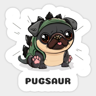 Pugsaur Sticker